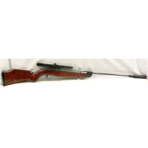 2108 - Webley Hawk .22 air rifle with scope and silencer. P&P Group 3 (£25+VAT for the first lot and £5+VAT... 