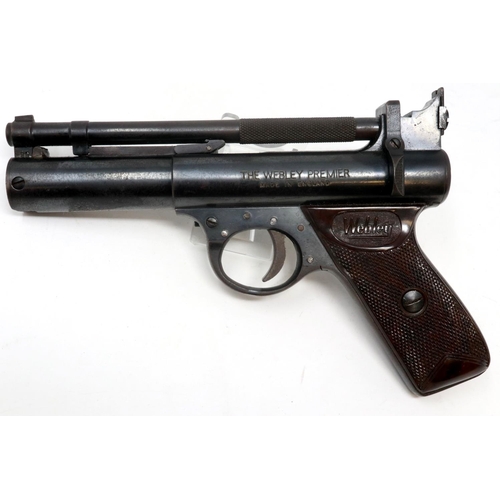 2117 - The Webley Premier air pistol, in case. P&P Group 2 (£18+VAT for the first lot and £3+VAT for subseq... 