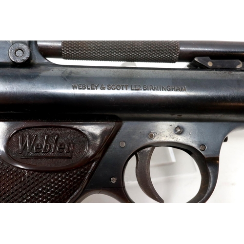 2117 - The Webley Premier air pistol, in case. P&P Group 2 (£18+VAT for the first lot and £3+VAT for subseq... 