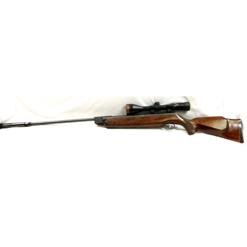 2122 - Weirauch HW80 .22 air rifle with Hawke 3.9 x 50 scope, silencer, pellets and targets. P&P Group 3 (£... 