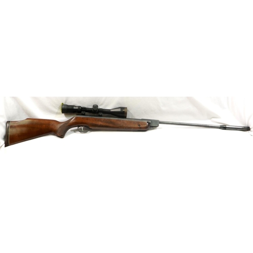 2122 - Weirauch HW80 .22 air rifle with Hawke 3.9 x 50 scope, silencer, pellets and targets. P&P Group 3 (£... 