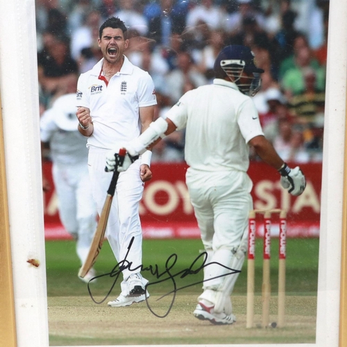 2129 - James Anderson (Lancashire and England cricket), signed publicity shot photograph, 20 x 25 cm. POSTA... 