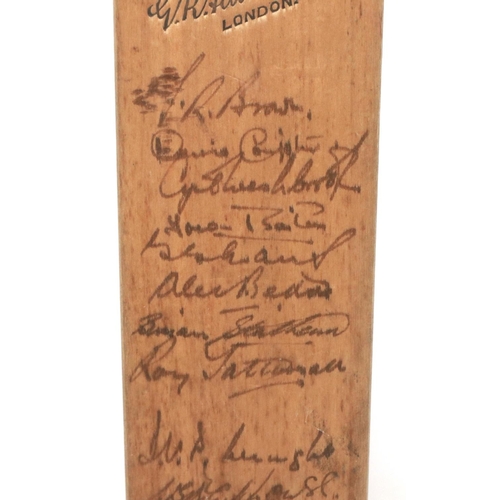 2132 - England Test Team signed trophy size bas including Len Hutton, Cyril Washbrook, Denis Compton, Trevo... 