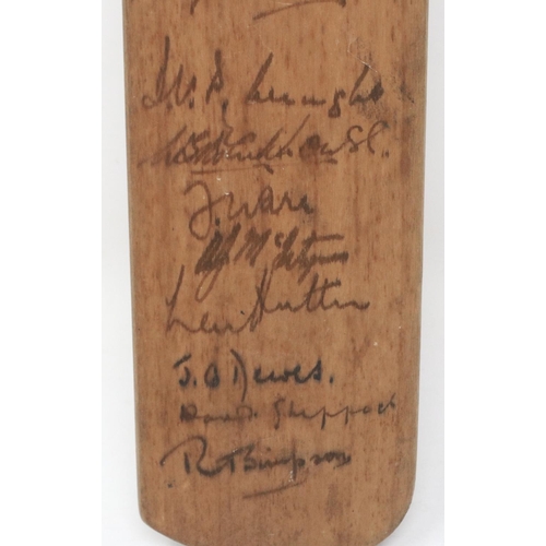 2132 - England Test Team signed trophy size bas including Len Hutton, Cyril Washbrook, Denis Compton, Trevo... 