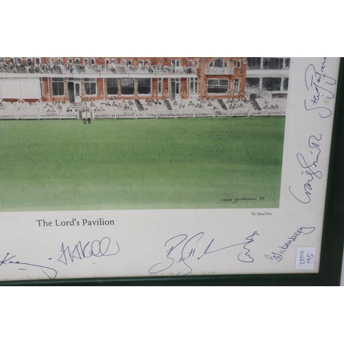 2135 - South African Cricket Tourists at Lords, signed print by David Gentleman, 50 x 42 cm. POSTAGE EXCLUD... 