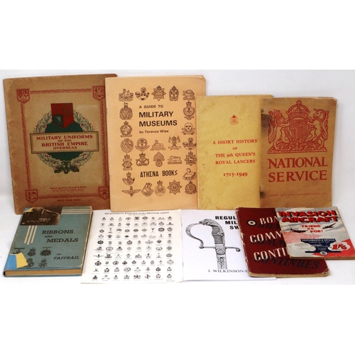 2155 - Mixed Military reference books including Ribbons and Medals by Taffrail and A Guide to Military Muse... 