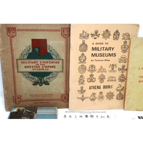 2155 - Mixed Military reference books including Ribbons and Medals by Taffrail and A Guide to Military Muse... 