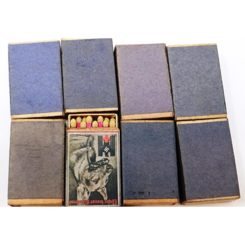 2159 - Eight boxes of WWII German Propaganda labelled matches. P&P Group 1 (£14+VAT for the first lot and £... 