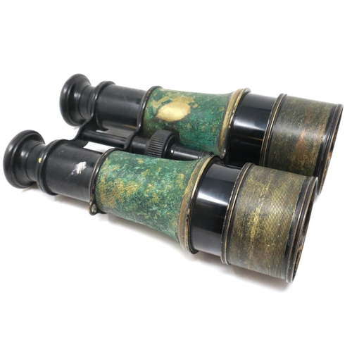 2173 - Pair of Lemaire 53 WWI military binoculars, with broad arrow stamp. P&P Group 2 (£18+VAT for the fir... 