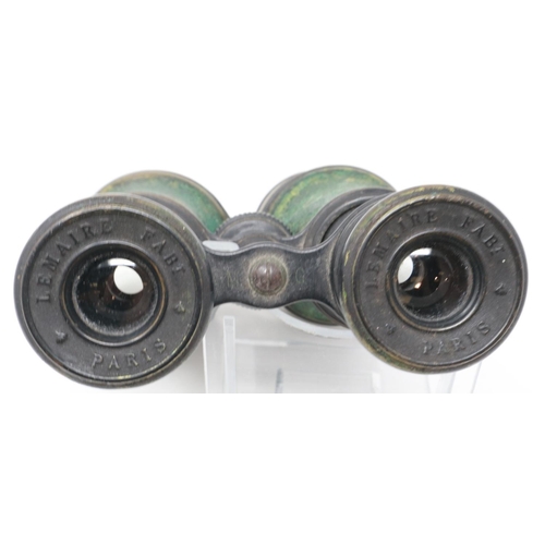 2173 - Pair of Lemaire 53 WWI military binoculars, with broad arrow stamp. P&P Group 2 (£18+VAT for the fir... 