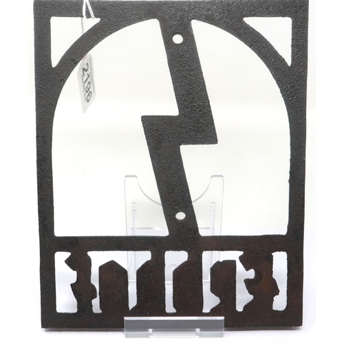 2196 - Third Reich Erbhof Hereditary Farm Iron Plaque Depicting the Hitler Youth DJ Seig Rune meaning victo... 