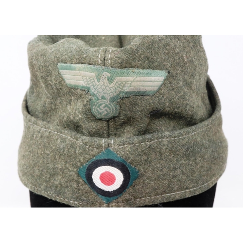 2213 - Third Reich M34 army overseas cap, made by Schubt, Berlin. P&P Group 1 (£14+VAT for the first lot an... 