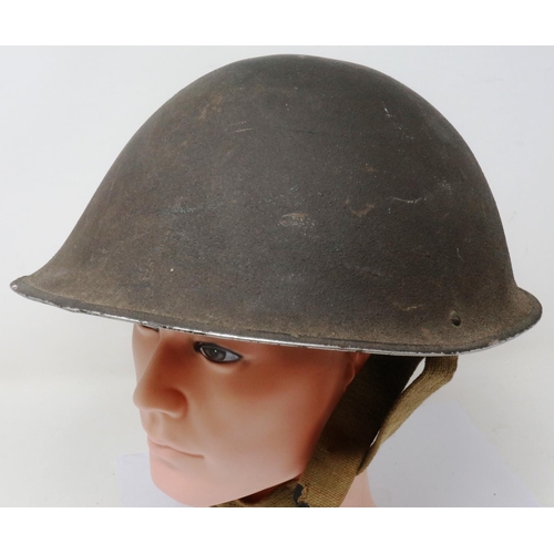 2218 - British Post War steel helmet MKIII, with liner. P&P Group 2 (£18+VAT for the first lot and £3+VAT f... 