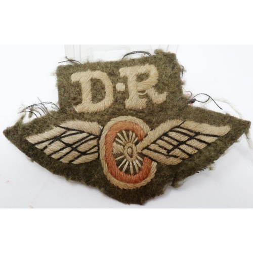 2230 - WWI British Dispatch Riders sleeve badge. P&P Group 1 (£14+VAT for the first lot and £1+VAT for subs... 