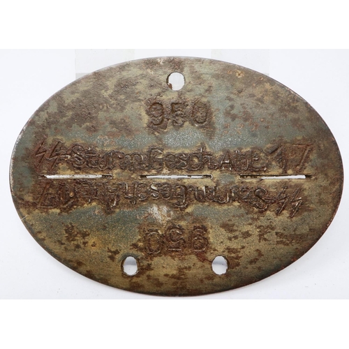 2234 - WWII German Waffen SS dog tag. P&P Group 1 (£14+VAT for the first lot and £1+VAT for subsequent lots... 