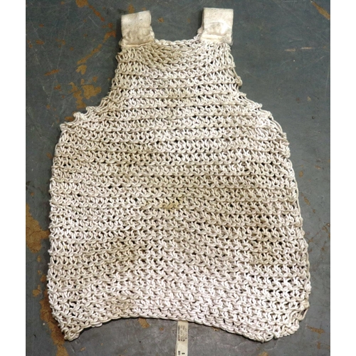 2241 - WWII 1942 Dated British Escape and Evasion Survival String Vest, made from one continuous string whi... 