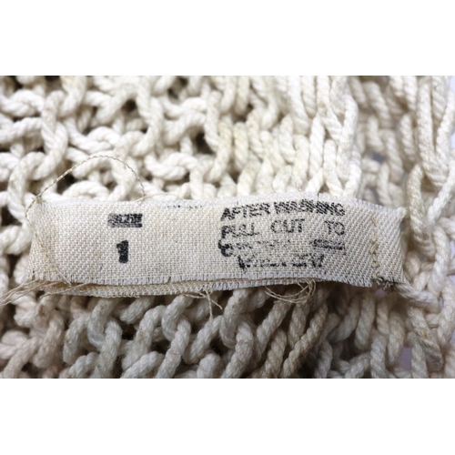 2241 - WWII 1942 Dated British Escape and Evasion Survival String Vest, made from one continuous string whi... 