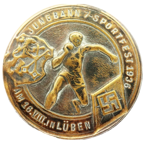 2263 - 1936 dated German Hitler Youth sports badge. P&P Group 1 (£14+VAT for the first lot and £1+VAT for s... 