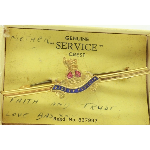 2316 - Womens Voluntary Service medal, Civil Defence Corps enamelled buttonhole and service crested brooch ... 