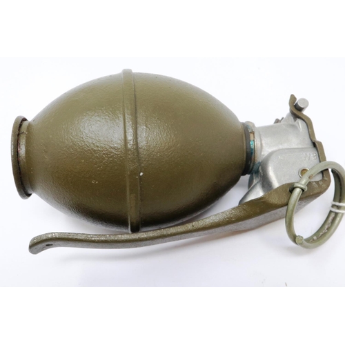 2322 - INERT British L2A2 Hand Grenade, first introduced in the 1950s. This type of grenade was used by Bri... 