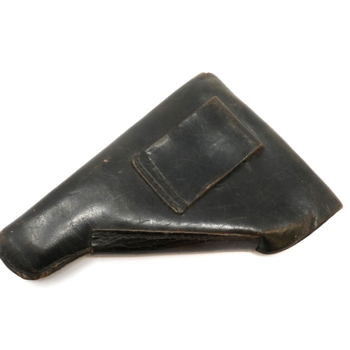 2329 - German WWII period officers PPK holster in leather. P&P Group 1 (£14+VAT for the first lot and £1+VA... 