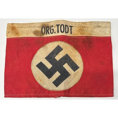 2223 - Third Reich Organisation Todt armband. P&P Group 1 (£14+VAT for the first lot and £1+VAT for subsequ... 