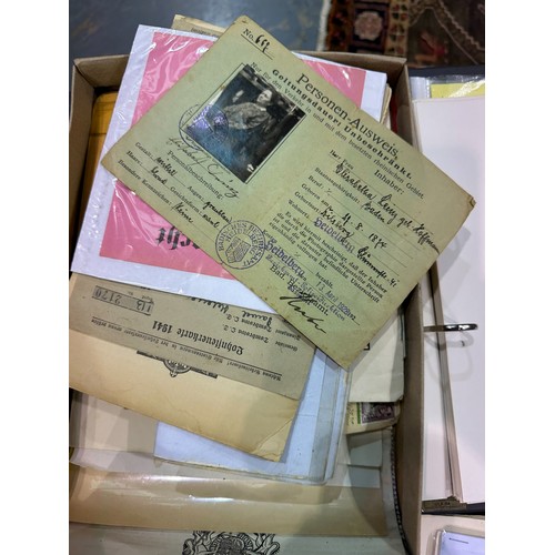 2160A - A collection of ephemera documents and books including WWII British and German Third Reich Nazi and ... 