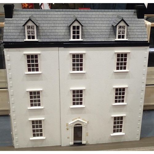 2070 - Large dolls house of wood construction, possibly Dolls House Emporium, six rooms, hallway, three lan... 