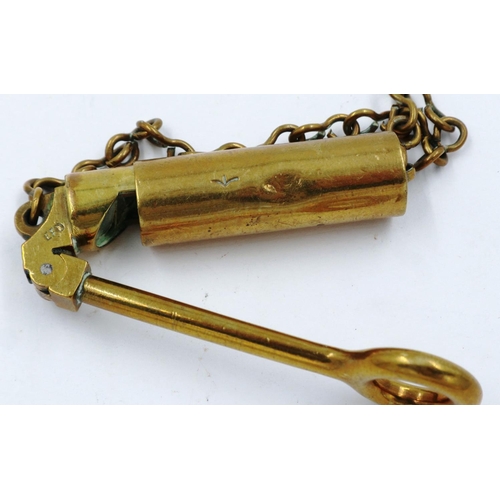 198 - British WWI gun barrel inspection mirror for .303 arms, by Enfield, internal mirror cracked. P&P Gro... 