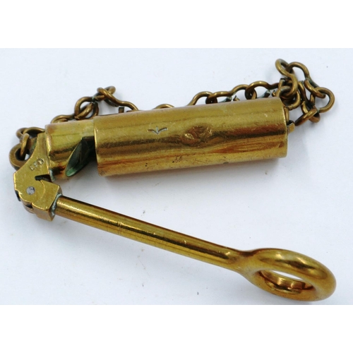 198 - British WWI gun barrel inspection mirror for .303 arms, by Enfield, internal mirror cracked. P&P Gro... 