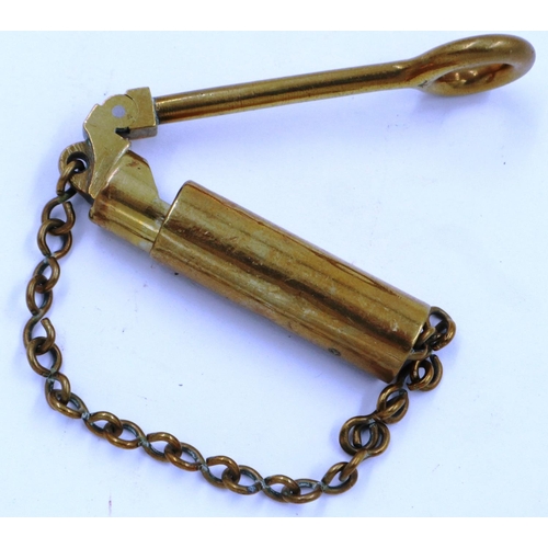 198 - British WWI gun barrel inspection mirror for .303 arms, by Enfield, internal mirror cracked. P&P Gro... 