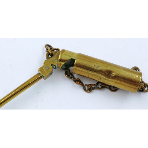 198 - British WWI gun barrel inspection mirror for .303 arms, by Enfield, internal mirror cracked. P&P Gro... 