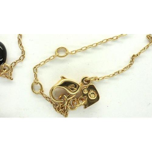 106 - Swarovski black crystal gold plated necklace. P&P Group 1 (£14+VAT for the first lot and £1+VAT for ... 