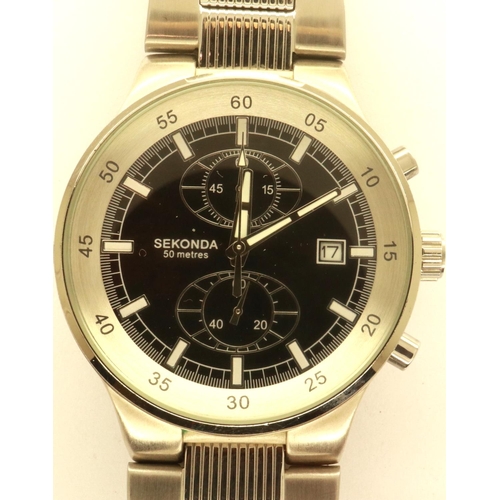 116 - SEKONDA: gents chronomantic wristwatch, dial D: 30 mm. P&P Group 1 (£14+VAT for the first lot and £1... 