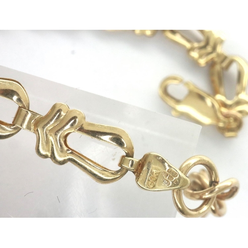 48 - 9ct gold bracelet, L: 18 cm, 2.9g. P&P Group 1 (£14+VAT for the first lot and £1+VAT for subsequent ... 