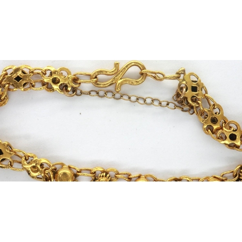 57 - 9ct gold bracelet, L: 18 cm, 9.4g. P&P Group 1 (£14+VAT for the first lot and £1+VAT for subsequent ... 