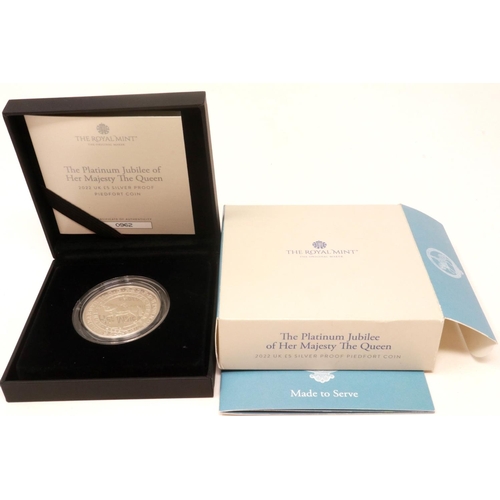 151 - Royal Mint, The Platinum Jubilee of Her Majesty the Queen, 2022, piedfort silver proof coin, limited... 