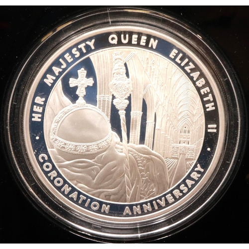 152 - Rare 2013 5oz silver proof collectors edition round, The 60th Anniversary of The Queens Coronation, ... 