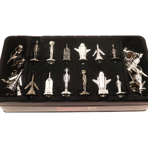 174 - Thunderbirds chess set in fitted tin. P&P Group 3 (£25+VAT for the first lot and £5+VAT for subseque... 