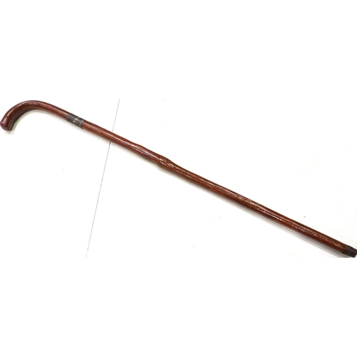 196 - A 19th century sword stick, with tapering square-section blade, overall L: 85 cm, blade L: 54 cm. P&... 