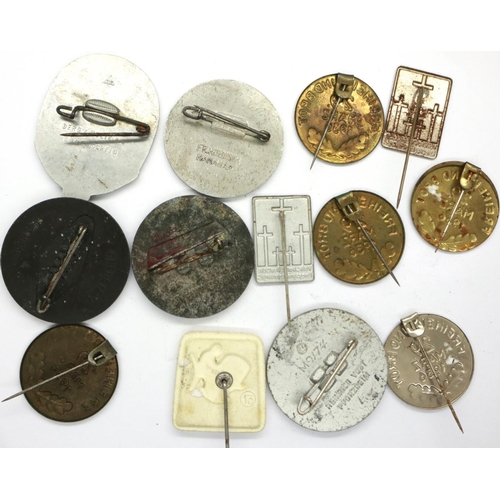 197 - Twelve Third Reich period Gau badges, dated 1934-1939, some undated. P&P Group 1 (£14+VAT for the fi... 