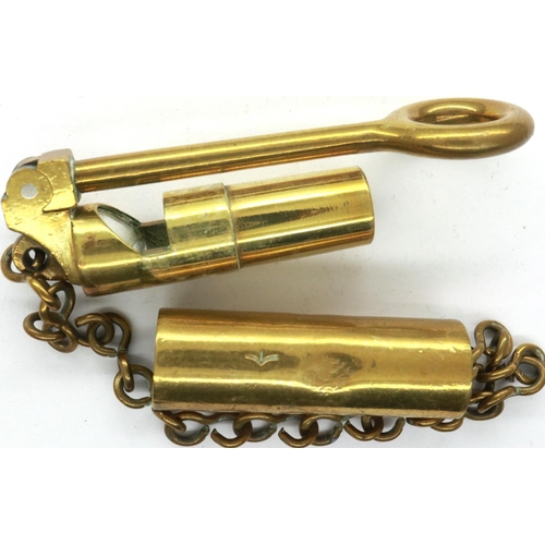 198 - British WWI gun barrel inspection mirror for .303 arms, by Enfield, internal mirror cracked. P&P Gro... 