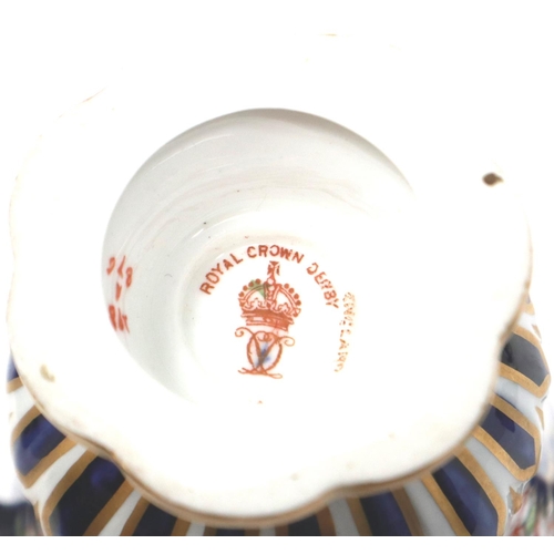 203 - 19th century Royal Crown Derby twin handled urn in the Imari pattern, H: 22 cm, small chip to base, ... 