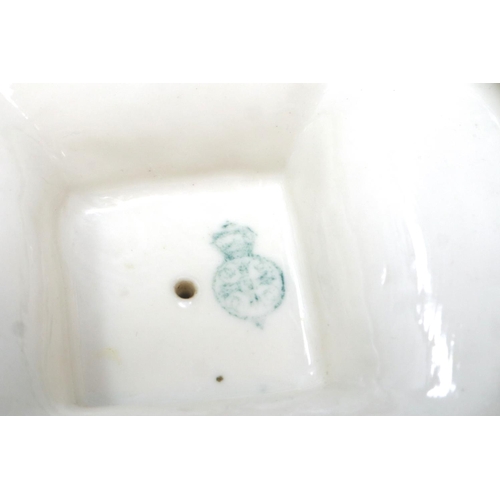 227 - Early Royal Worcester candlestick, H: 21 cm, chip to gilt on base and wear throughout. P&P Group 2 (... 