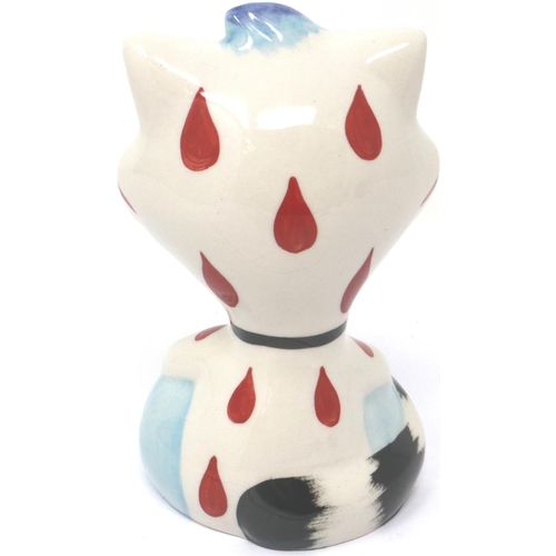 276 - Lorna Bailey cat, Tad, H: 13 cm, no cracks or chips. P&P Group 1 (£14+VAT for the first lot and £1+V... 