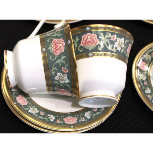 201 - Royal Doulton dinner service in the Tudor Court pattern, of 64 pieces. Not available for in-house P&... 