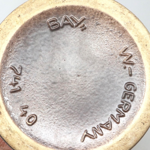 209 - Large twin handled West German vase, 741 40 Bay Keramik, H: 40 cm, looses to rim. P&P Group 3 (£25+V... 