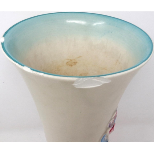 212 - Clarice Cliff for Newport pottery vase, losses to rim, H: 23 cm. P&P Group 2 (£18+VAT for the first ... 