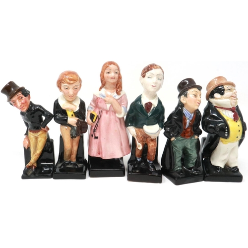 214 - Six Royal Doulton Dickens Series miniature figurines including Artful Dodger and Oliver Twist, large... 