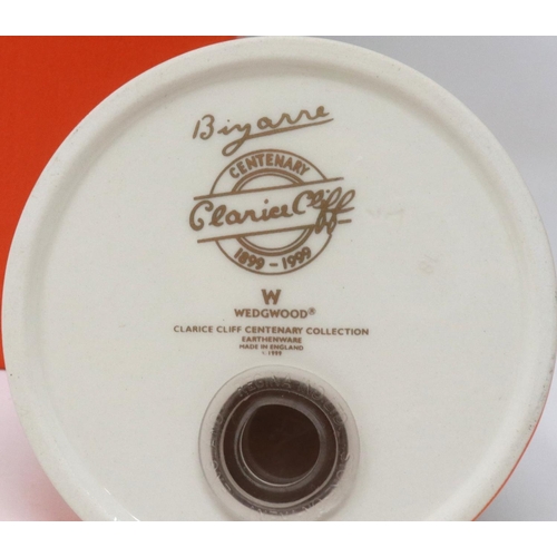 220 - Clarice Cliff by Wedgwood conical sugar sifter in the Farmhouse pattern. Boxed with certificate. P&P... 